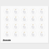 Rond Nautique moderne | Sticker Favor Mariage Starfish (Feuille)