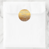 Rond Navidad Salutation internationale R Sticker (Sac)