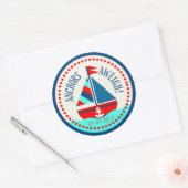 Rond Navires Ahoy ! Sticker B (Enveloppe)