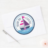 Rond Navires Ahoy ! Sticker pour fille A (Enveloppe)