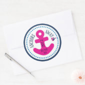 Rond Navires Ahoy ! Sticker pour fille D (Enveloppe)