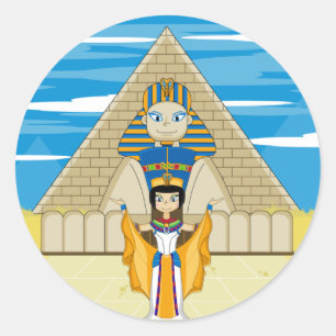 Rond Nefertiti au grand sphinx de Giza Sticker
