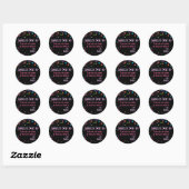 Rond Neon Lights Sweet 16 Club Party Favor Sticker (Feuille)