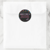 Rond Neon Lights Sweet 16 Club Party Favor Sticker (Sac)