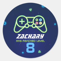 Neon Video Game Arcade Anniversaire Sticker
