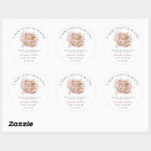 Rond New Chapter Begins Pink Baby Shower Shower Sticker (Feuille)
