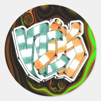 Rond Nick ~ Sticker d'art Garffiti 1,5 po