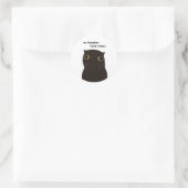 Rond No Thoughts - Drôle Black Cat Sticker (Sac)