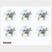 Rond Noel de malamute en Alaska - Sticker (Feuille)
