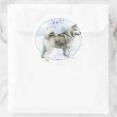 Rond Noel de malamute en Alaska - Sticker (Sac)