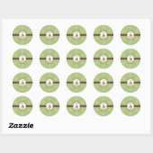 Rond NOËL STICKER :: arbre à spotty moderne 2 (Feuille)