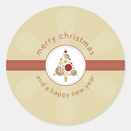 Rond NOËL STICKER :: arbre à spotty moderne 4 (Devant)