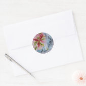 Rond Noël sur Sticker rouge (Enveloppe)
