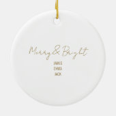 Rond Noël Vacances en céramique Ornement (Dos)