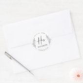 Rond Noir et blanc Son Sticker préféré de mariage (Enveloppe)