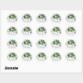 Rond Nom du bouquet turquoise - Sticker circulaire (Feuille)