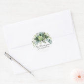 Rond Nom du bouquet turquoise - Sticker circulaire (Enveloppe)