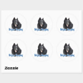 Rond Nom du chien de garde belge - Sticker (Feuille)
