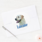Rond Nom du trieur du Labrador jaune - Sticker (Enveloppe)