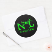 Rond Nom Moins Sticker (Enveloppe)