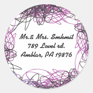 Rond NOTES MUSICALES CRAZY Sticker Bar Mitzvah Sticker