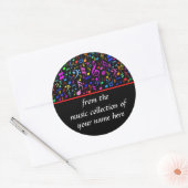 Rond Notes musicales Sticker personnalisé (Enveloppe)