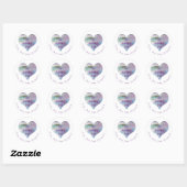 Rond Notre Sticker Coeur Mariage (Feuille)