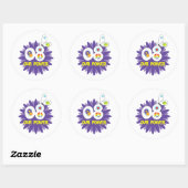 Rond Notre Sticker Power Flower Design (Feuille)