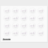 Rond Nous Faisons Merci Purple Mariage Sticker (Feuille)