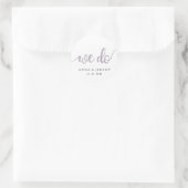 Rond Nous Faisons Merci Purple Mariage Sticker (Sac)