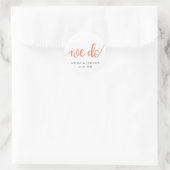Rond Nous faisons Merci Rose Mariage or Sticker (Sac)