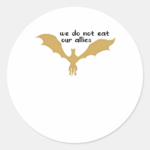 Rond Nous Ne Mangeons Pas Nos Alliés - Sticker Dragon