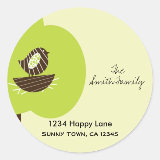 Rond Nouveau Sticker de nid (Devant)