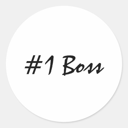 Rond Numéro 1 Sticker Classic Round tendance Boss (Devant)