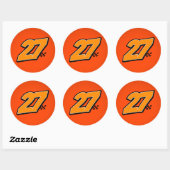 Rond Numéro 27 - Sticker (Feuille)