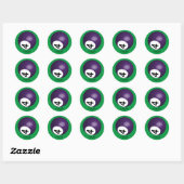 Rond Numéro 4 Sticker à bille (Feuille)