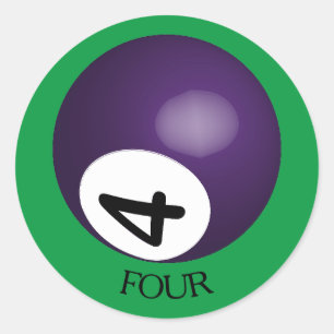 Rond Numéro 4 Sticker à bille