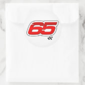 Rond Numéro 65 - Sticker (Sac)