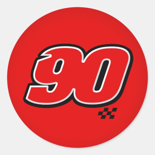 Rond Numéro 90 - Sticker (Devant)