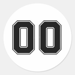 Rond Numéro Zéro 00 Sticker de police sport