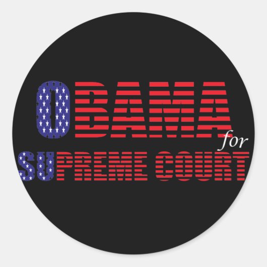 Rond Obama pour Sticker de la Cour suprême (Devant)