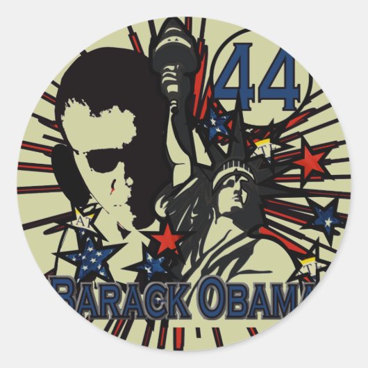 Rond Obama Sticker - (Devant)