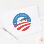 Rond obama victoire-In Drone We Trust sticker (Enveloppe)