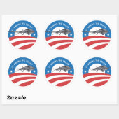 Rond obama victoire-In Drone We Trust sticker (Feuille)