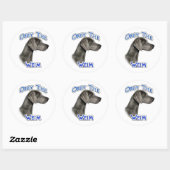 Rond Obéissez au Sticker Weimaraner (Feuille)