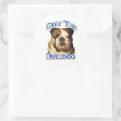 Rond Obey the Bulldog - Sticker (Sac)