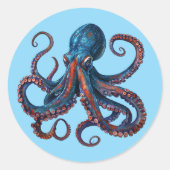 Rond Octopus Sticker Sheet - Custom Eight Arm Fun Decal (Devant)