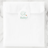 Rond "Oh Baby" Sticker with toy top (Sac)