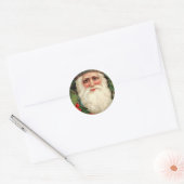 Rond Old Time Père Noël - Sticker (Enveloppe)