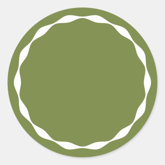 Rond Olive Green Blank Circle Custom Spice Sticker (Devant)
